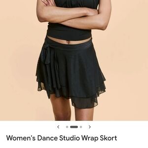 Chic Black Wrap Skort for Women
